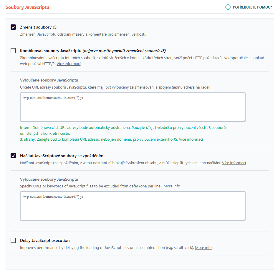 Optimalizace JS ve WP Rocket Optimalizace JS ve WP Rocket
